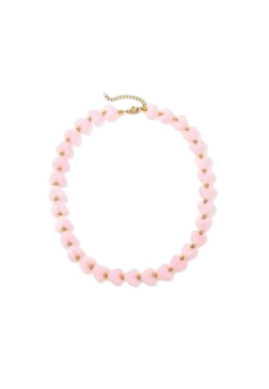 Kralen ketting met hartjes