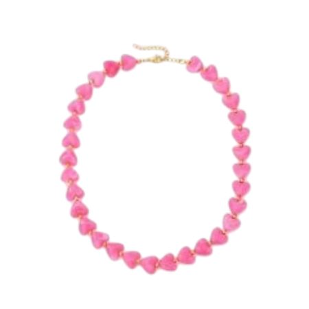 Kralen ketting met hartjes