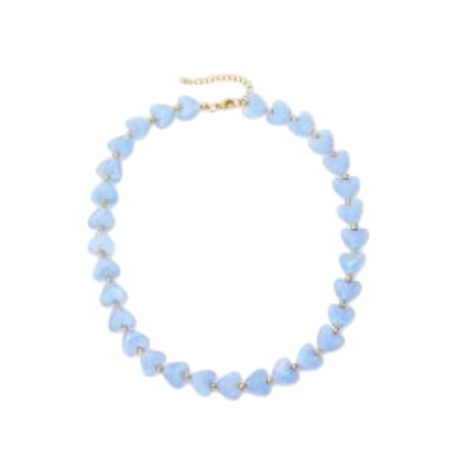 Kralen ketting met hartjes