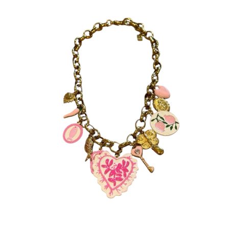 Stainless steel statement ketting met bedels