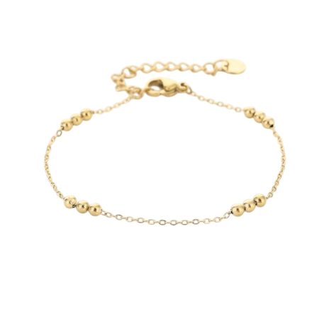 Goudkleurig armbandje met kraaltjes
