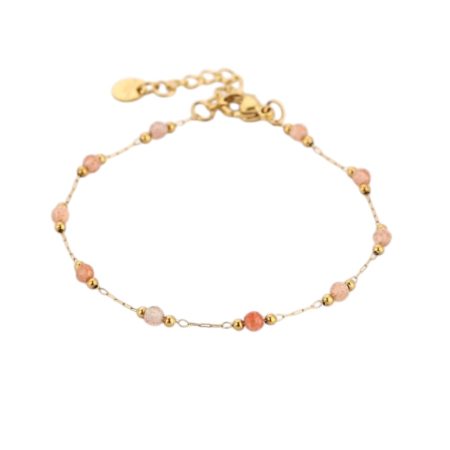 Goudkleurig armbandje met kraaltjes