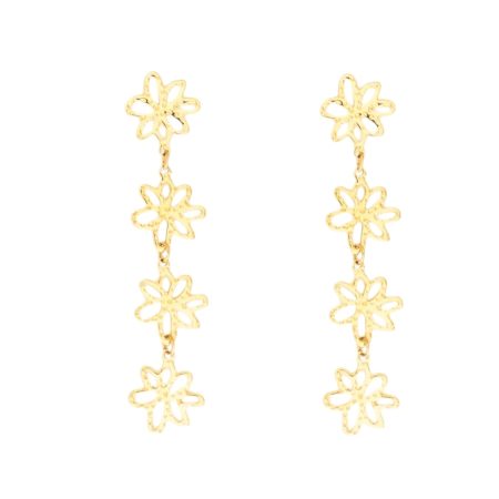 Statement oorbellen met bloemen