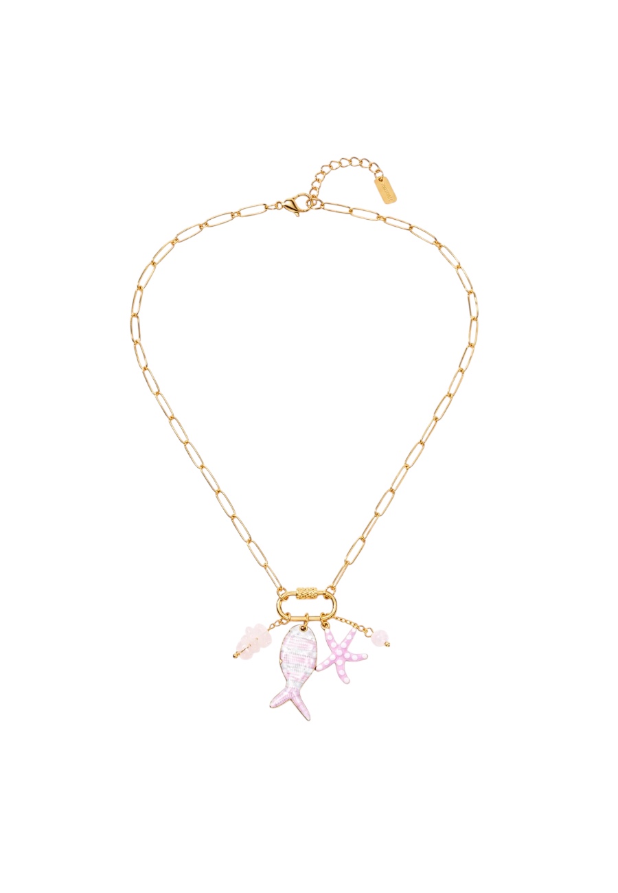 Stainless steel ketting met visje