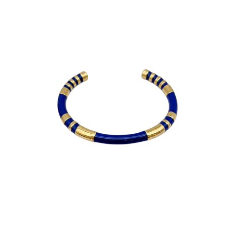 Wildlife armband, stainless steel, blauw