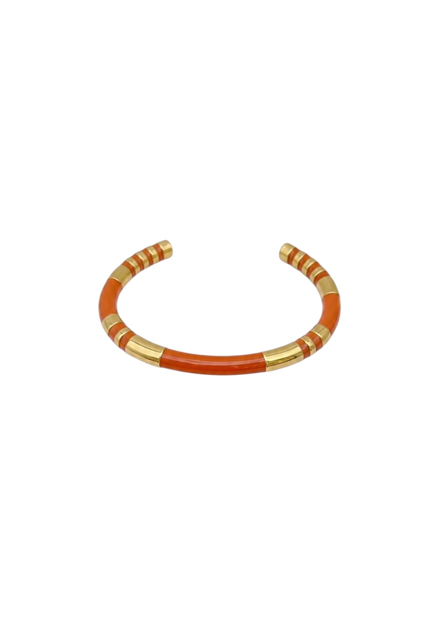 Wildlife armband, stainless steel, rood