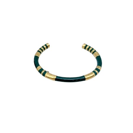 Wildlife armband, stainless steel, groen