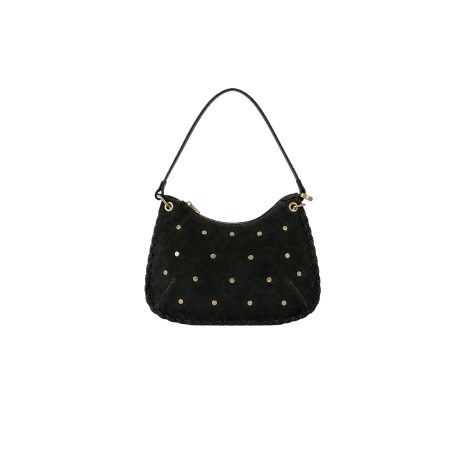 Groen/grijze suède tas met studs