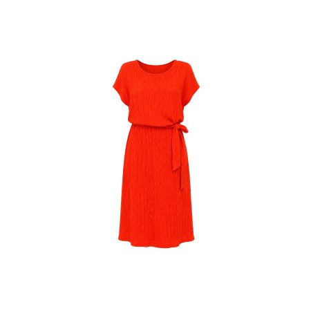 Rood jurkje met taille detail