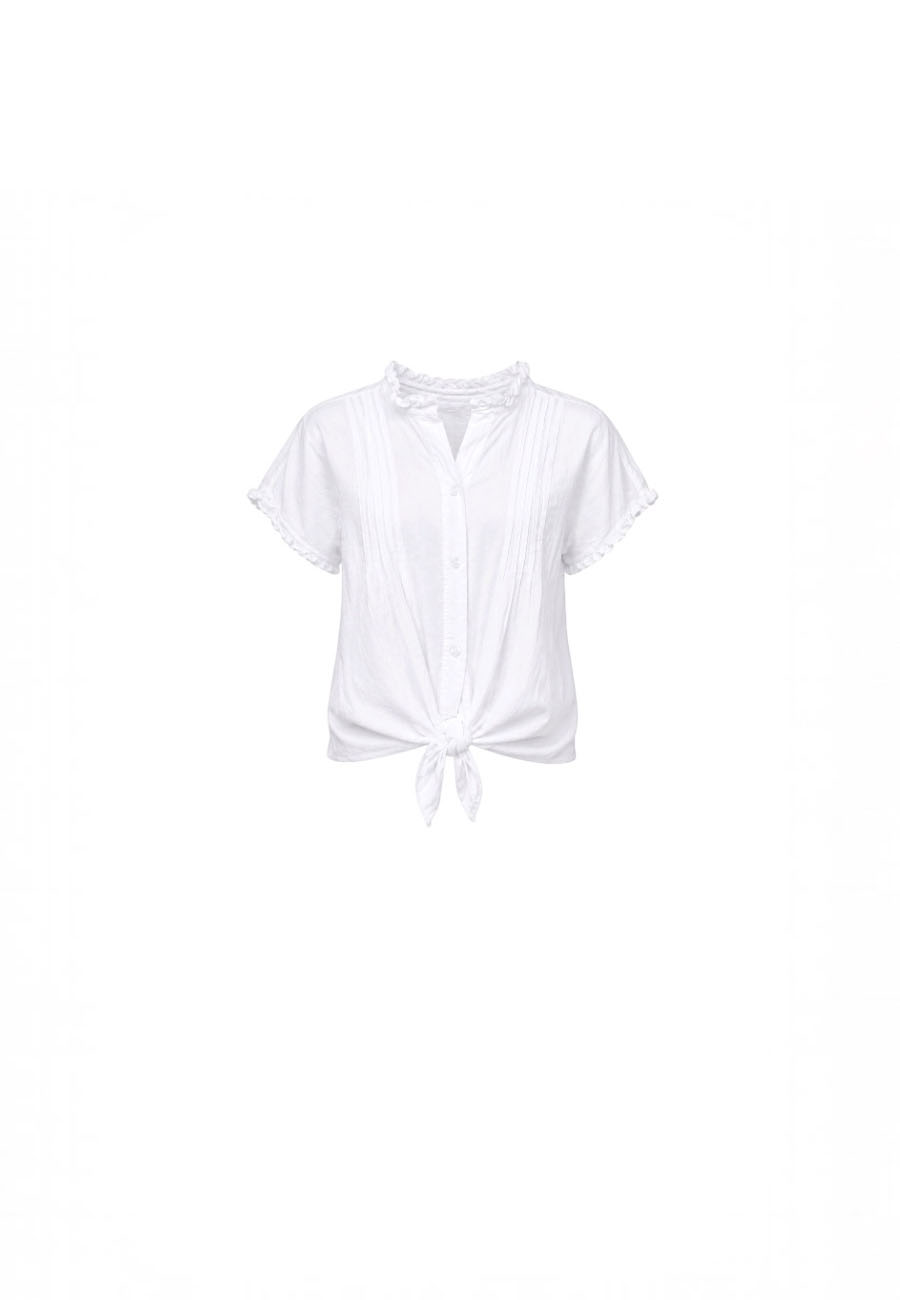 Witte knoop blouse