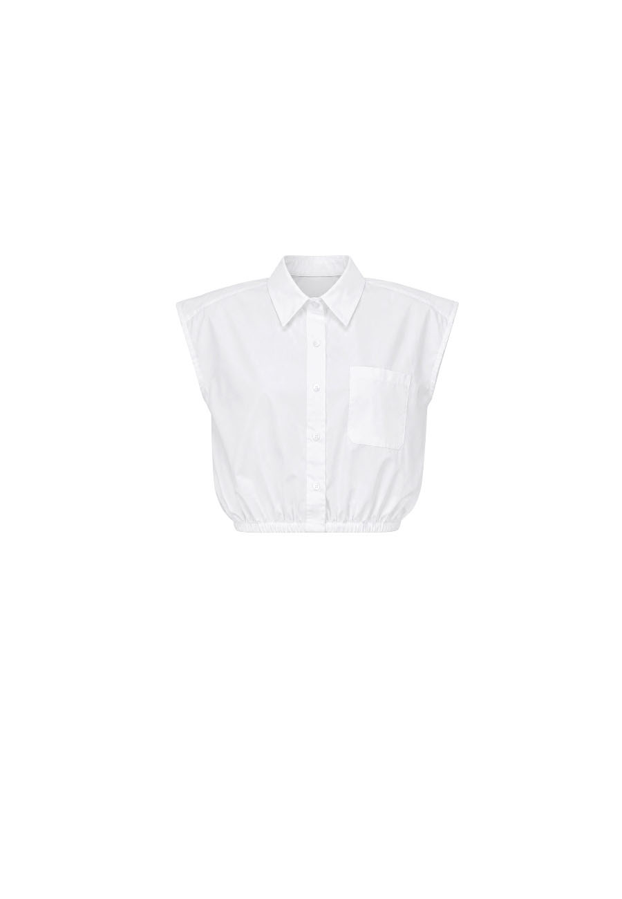 Witte mouwloze blouse