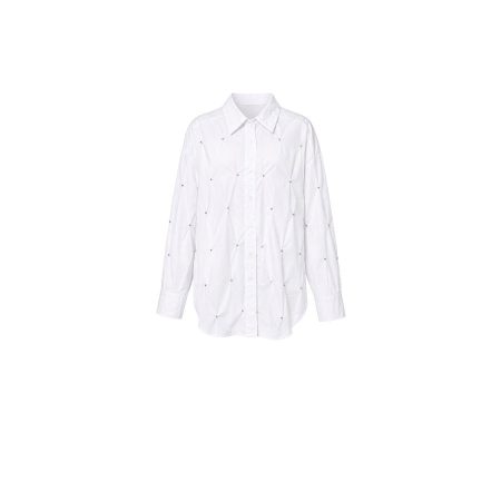 Witte oversized blouse met studs