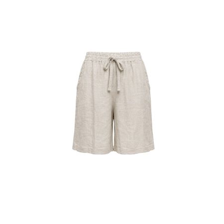 beige linnen bermuda