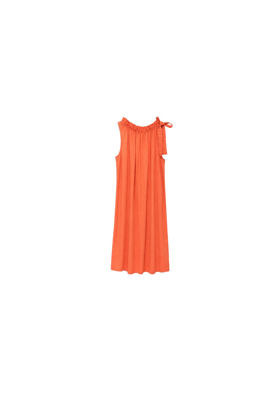 Abricot tencel halterjurk