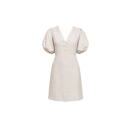 Beige linnen jurkje
