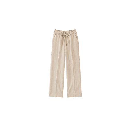 Beige linnen/viscose broek