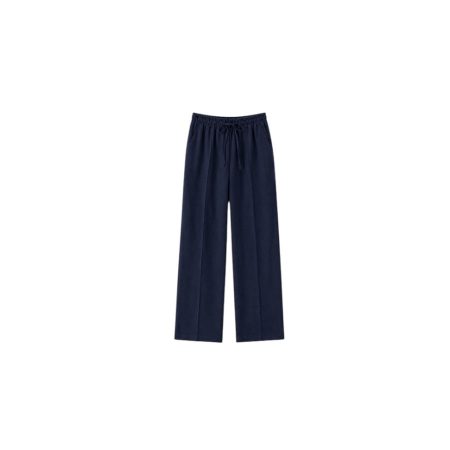 Donkerblauwe tencel broek