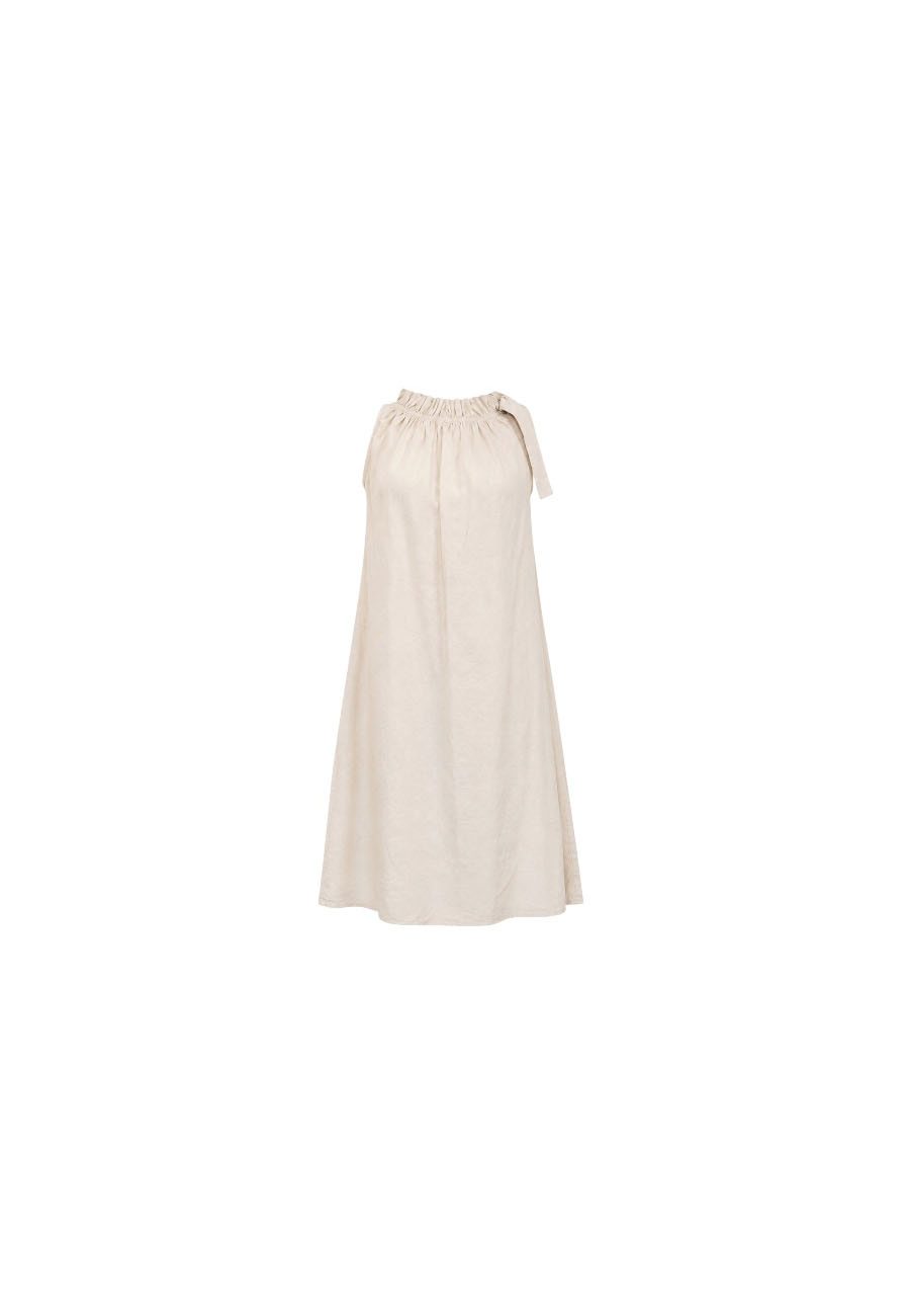 Ecru tencel halterjurk
