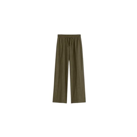 Olijfgroene tencel broek