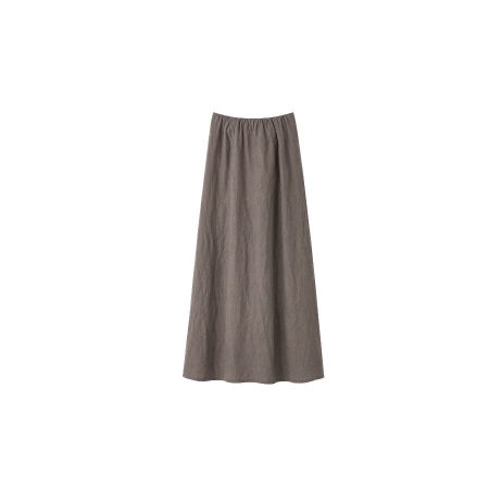Taupe linnen strapless jurk