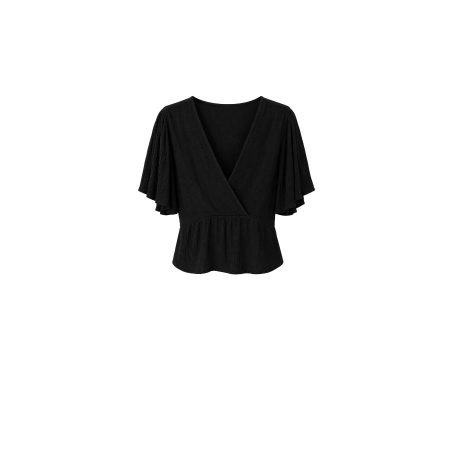 Zwart viscose top