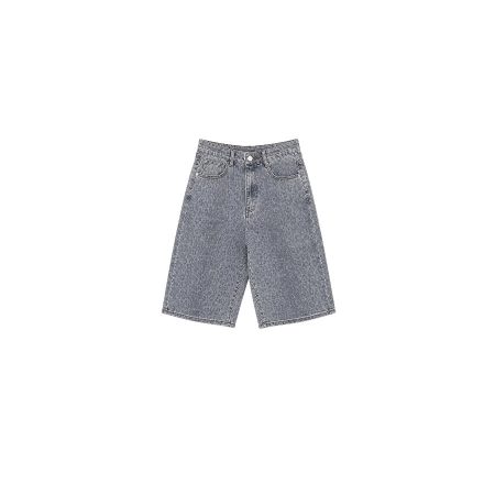 Denim jort met luipaardprint