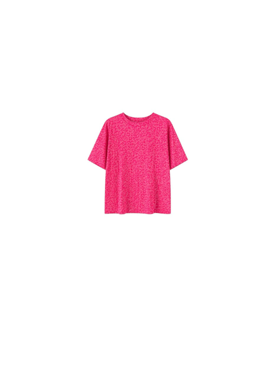 Fuchsia leopard shirt