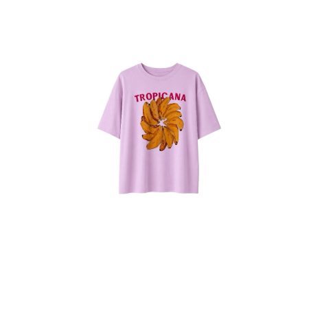 Lila shirt met opdruk