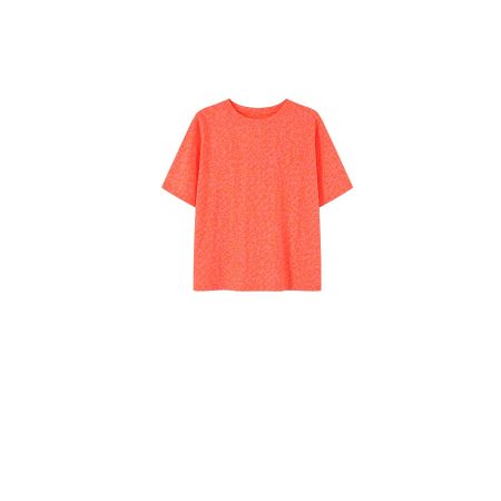 Oranje shirt leopard print