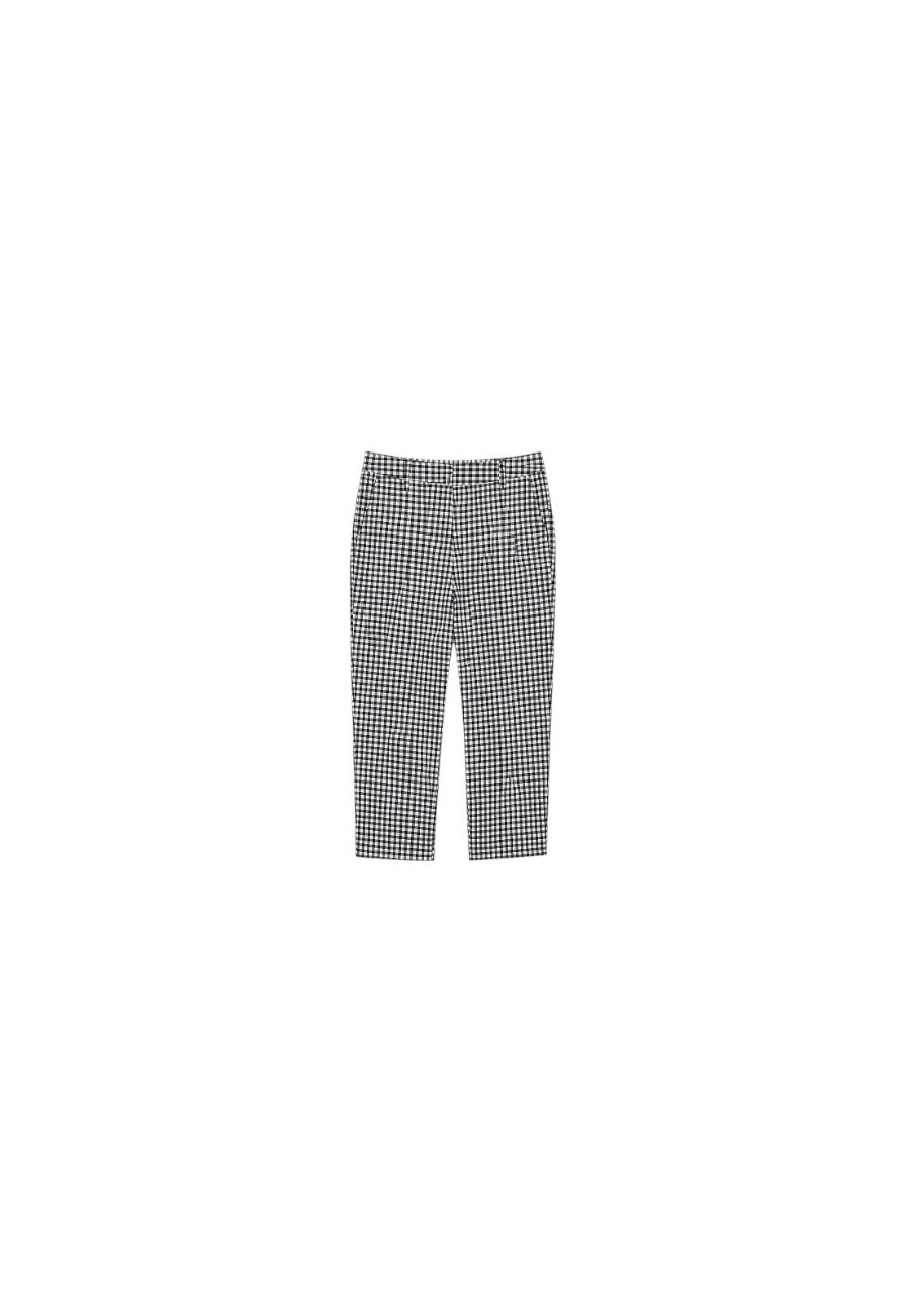 Capri broek zwart/wit geruit