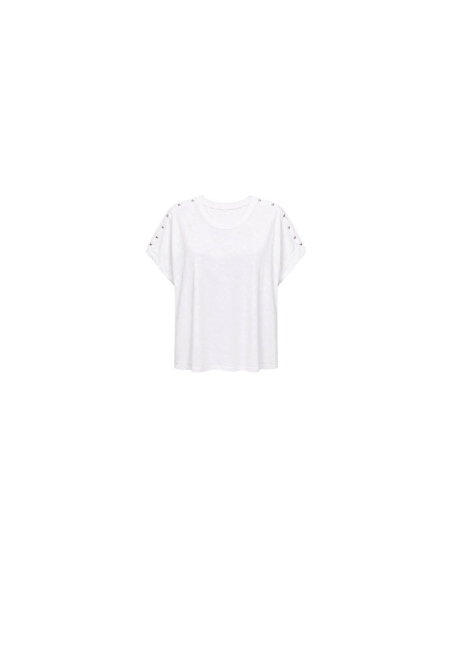Wit shirt met studs