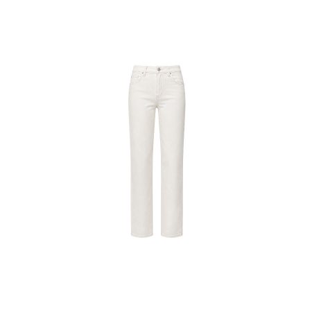 Ecru wide leg mid rise jeans