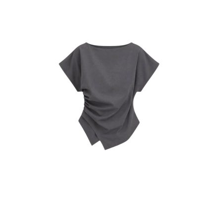 Antraciet top en asymmetrische zoom