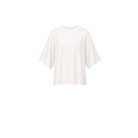 Wit basic shirt met uitlopende 3/4 mouwen