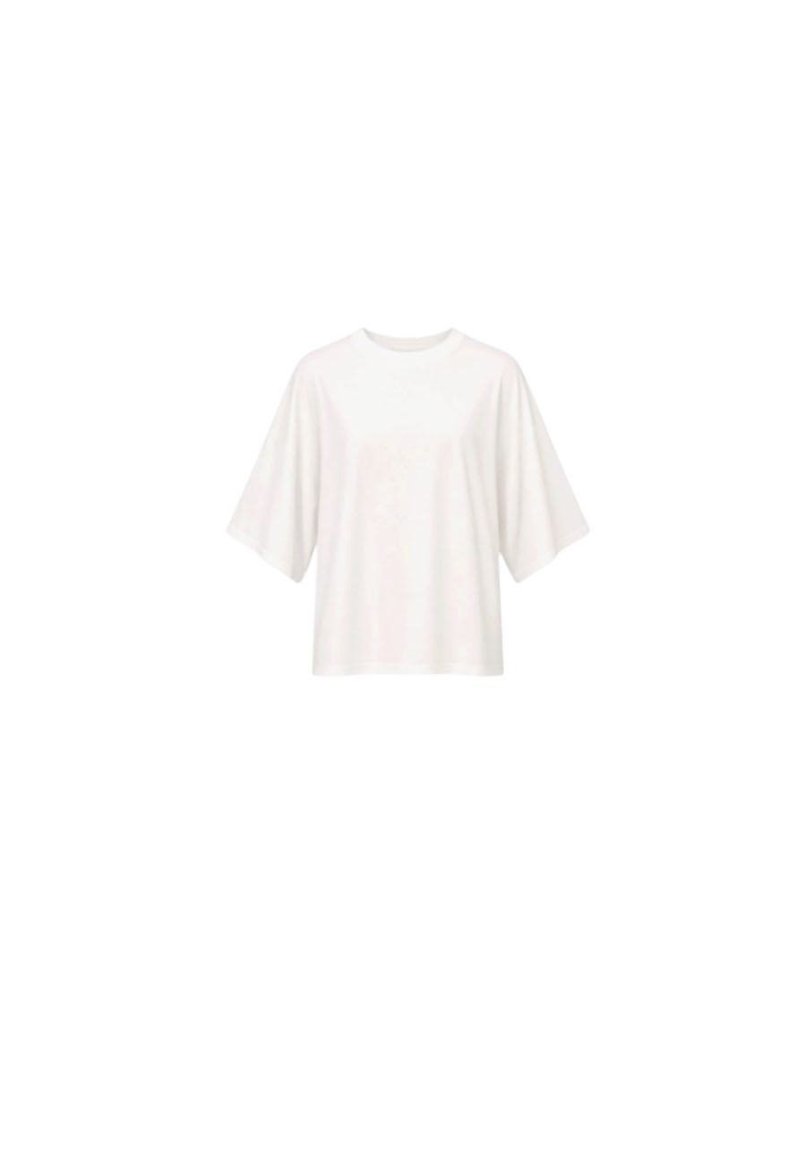 Wit basic shirt met uitlopende 3/4 mouwen