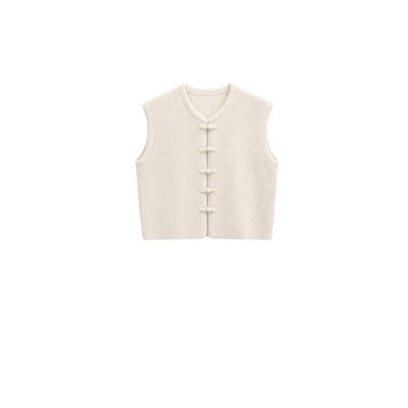 Beige mouwloos vestje