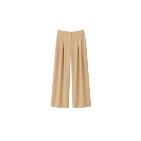Camel pantalon met rechte pijp