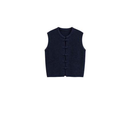 Donkerblauw mouwloos vestje