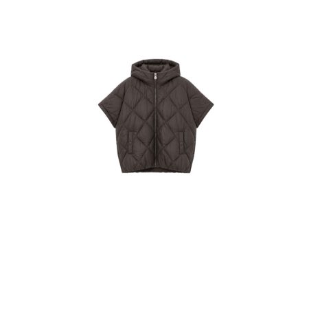 Donkerbruine gewatteerd bodywarmer