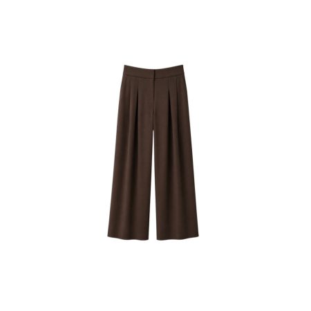 Donkerbruine pantalon met rechte pijp
