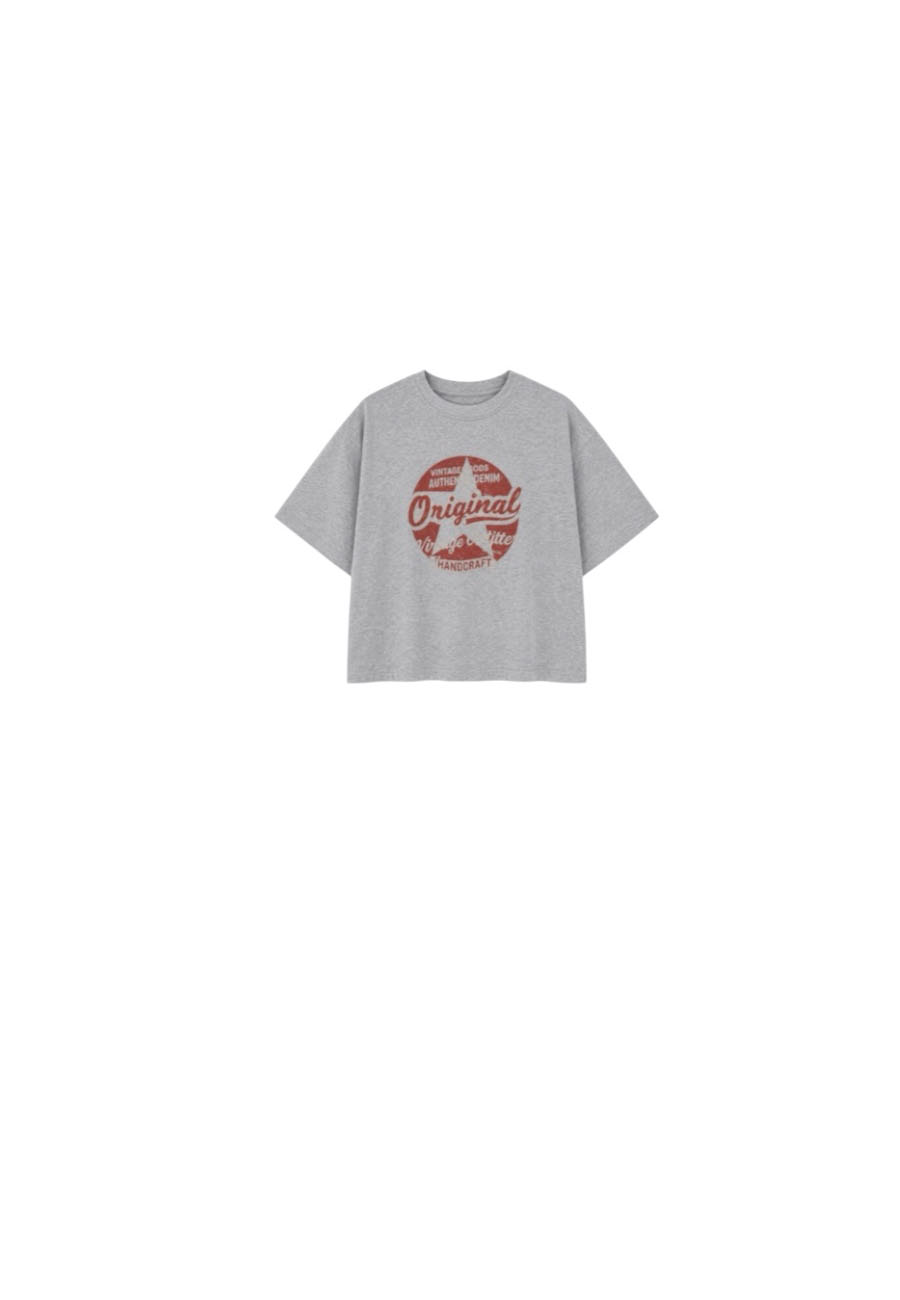 Lichtgrijs shirt met opdruk