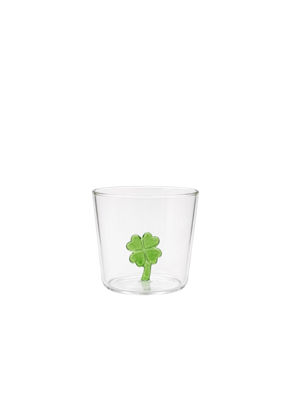 Glas met klavertje 4