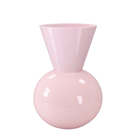 Glazen roze vaas