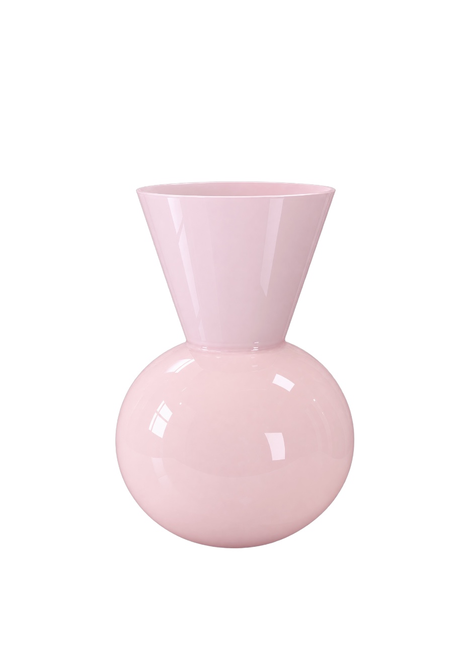 Glazen roze vaas