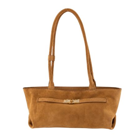 Suede Hazelnoot kleur tas