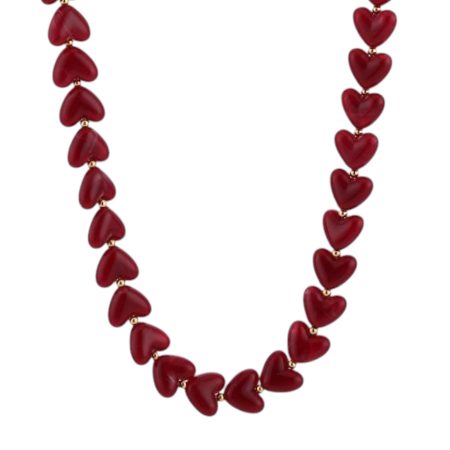 Bordeaux kleurige kralen ketting