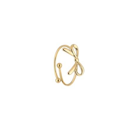 Goudkleurige ring met strikje