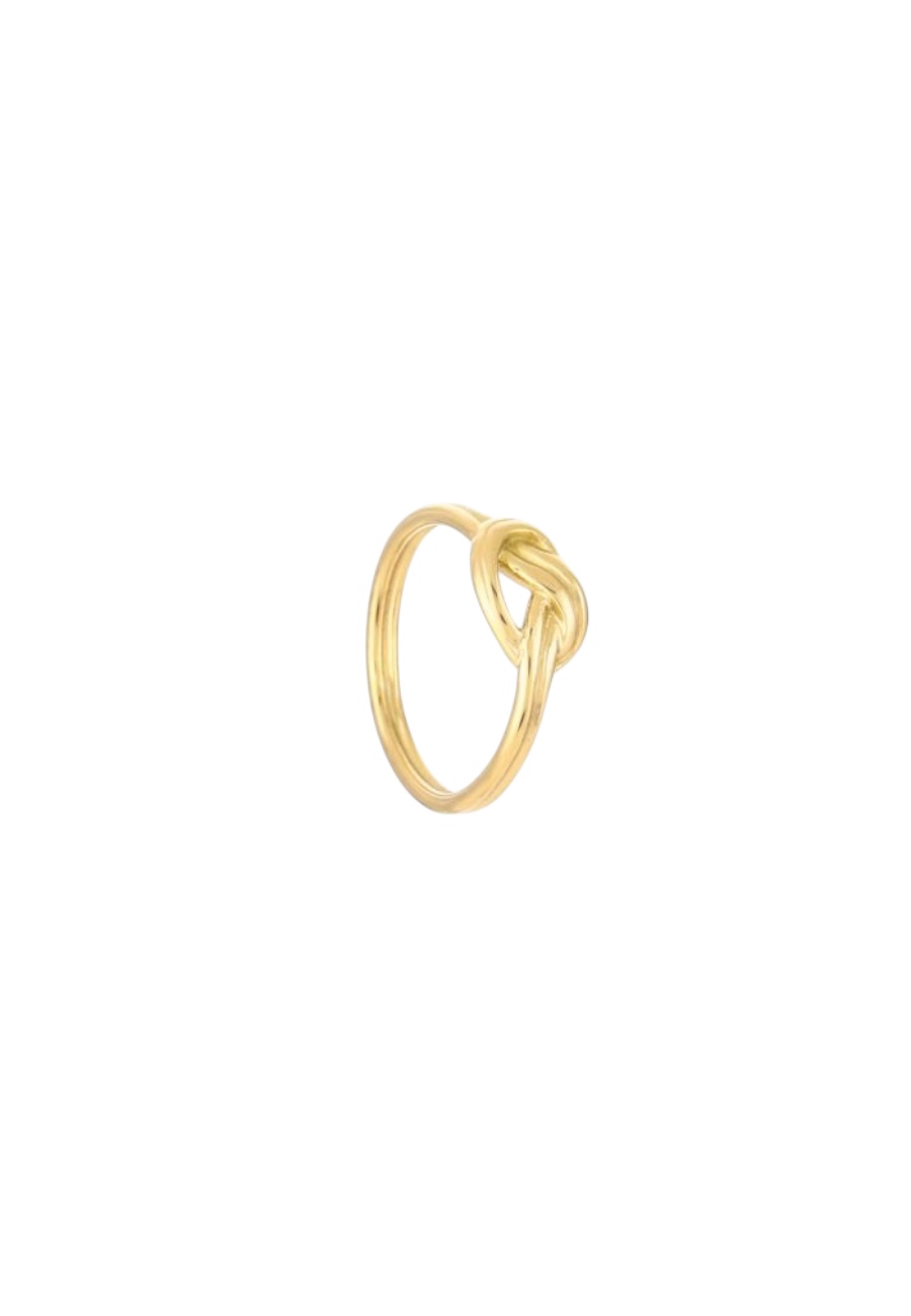 Goudkleurige ring met knoopje