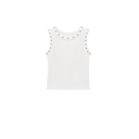 Wit hemdje met zilveren studs