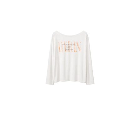 Wit shirt met boothals
